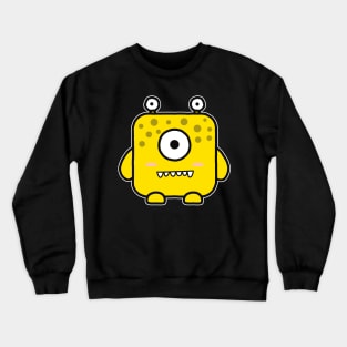 Kawaii Yellow Square Monster Crewneck Sweatshirt